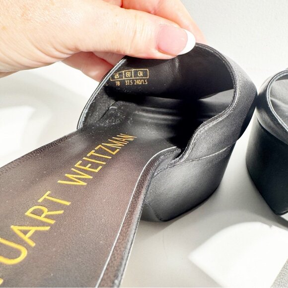 NWT Stuart Weitzman Squarehigh Black Platform Heels size 7 - Picture 6 of 9